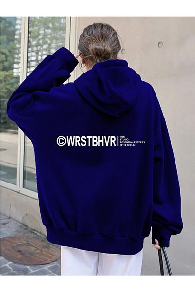 New Shine Φούτερ με κουκούλα New Year's Love Printed Unisex - Μακρυμάνικο, Oversize βαμβακερό