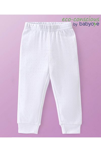 Babyoye Babyoye Cotton Full  Thermal Inner Wear Pant - White