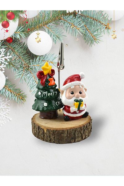 evinizin vitrini Santa Claus Detailed Decorative Christmas Gift - Note Holder Paper Holder