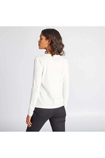 KIABI V-neck T-shirt snow white