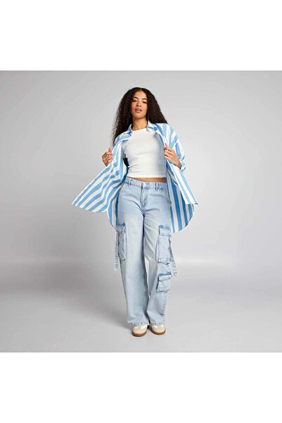 KIABI Short-sleeved cropped T-shirt WHITE