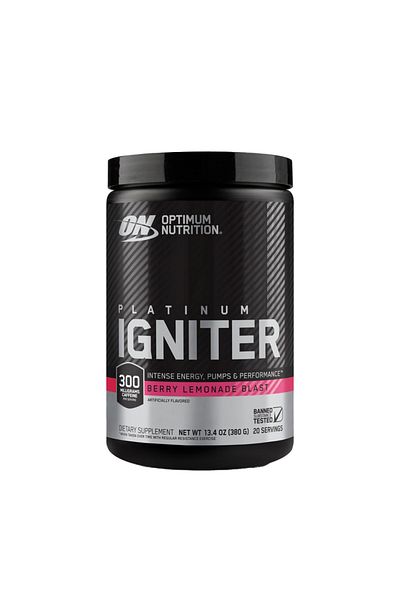 Optimum Nutrition بلاتينيوم إجنايتر، نكهة التوت والليمون، 380 جرام