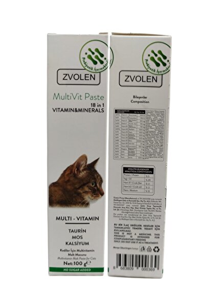 Multivit Taurin Ve Kalsiyum Multivitamin Kedi Macunu 100 Ml