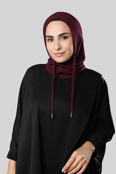 HÜRREMBONE SARAYDAN GELEN GÜZELLİK Bordo Bağcıklı Balaklava Boyunluklu Bere T...