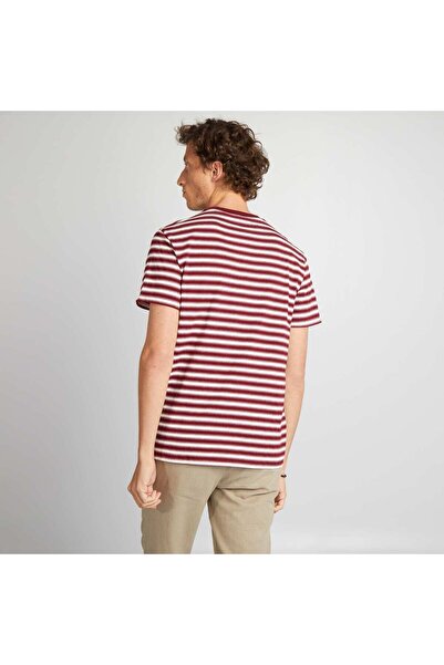 KIABI Short-sleeved striped T-shirt RED
