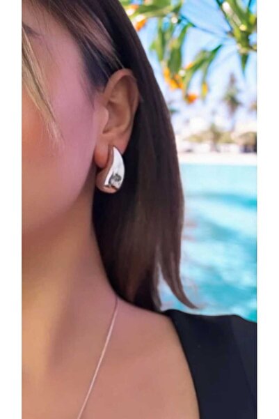 Bontexs Damla Küpe Küçük Boy Gümüş Renk