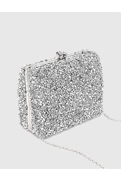 İLVİ Geantă Nuuk pentru femei Portfolio de culoare argintie