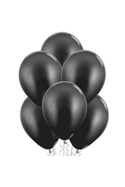 Parti Dükkanım Black Metallic Balloon (15 Pieces)