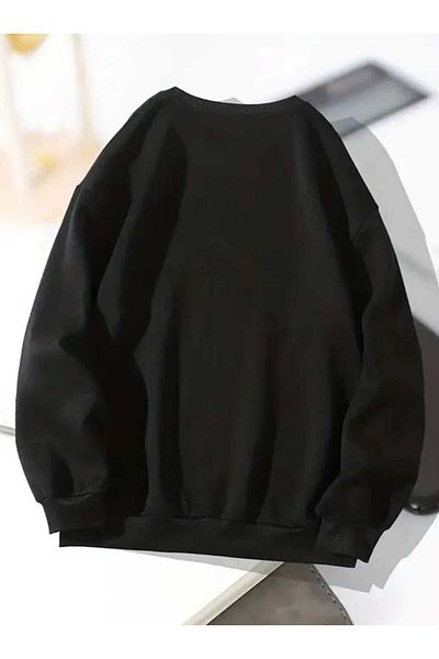 New Shine Hanorac cu glugă oversize UNISEX cu 3 fire cu imprimeu Satoru Gojo - alb-negru