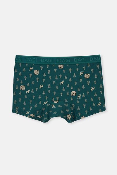 Dagi Σκούρο πράσινο 4210 Micro Modal Boxer με σχέδιο