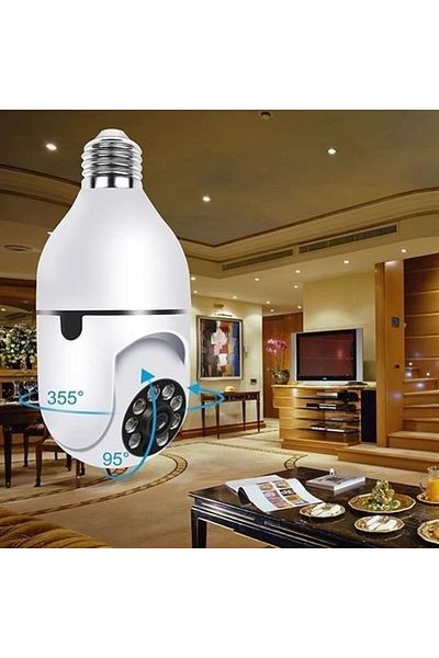 Miracle Omni ®   Wifi 360 Panoramic Bulb Camera Night Vision Audio Smart Motion Sensor