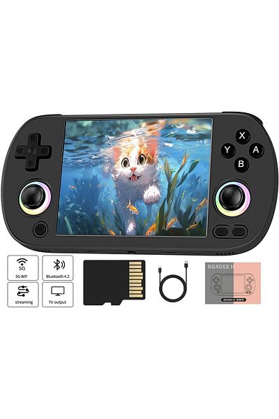 ANBERNIC RG40XX H Retro Handheld Game Console, 4.0 Inch IPS Screen Built-in 64G TF Card 5488 Games