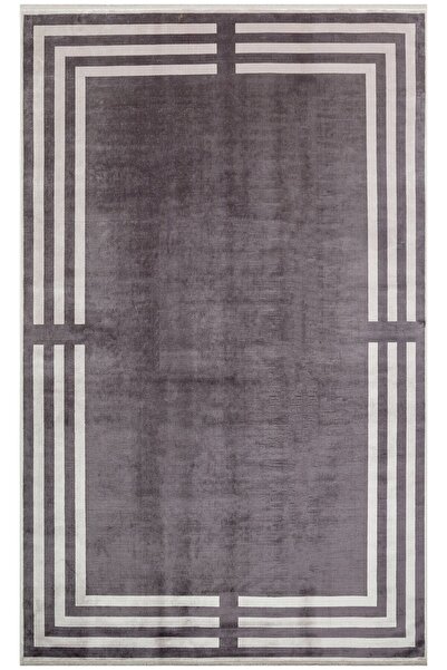 Eko Halı LUGANO LUG 03 ANTRASIT GREY Art Deco Modern Bordürlü Yüksek Kalite S...