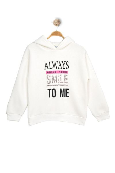 New Shine Φούτερ Unisex Baby Blue Oversize με κουκούλα