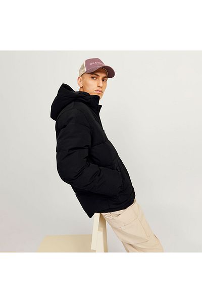 Jack & Jones Jjeotto Puffer Black Men's Coat 12258416