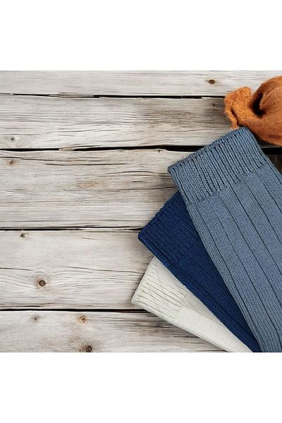 Mono Socks - 3-Piece Ribbed Cotton Thick Winter Socks