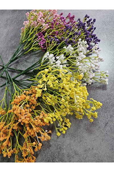 YASİMA 4 Renkli Karışık Cipso Vazo Aranjman Dekor Gelin Buketi Süsü