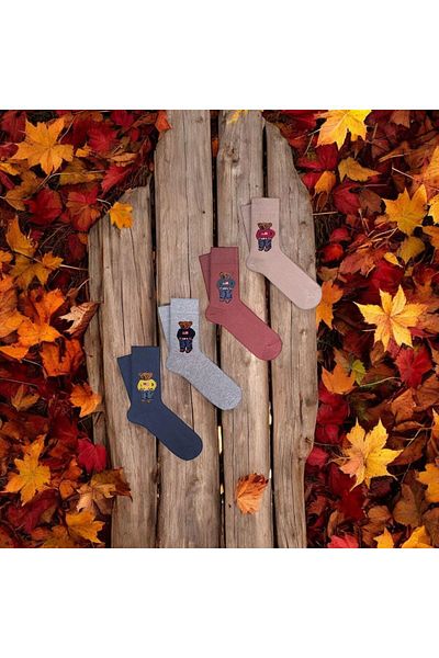 Mono Socks - 4 Pack Teddy Bear Cotton Socks