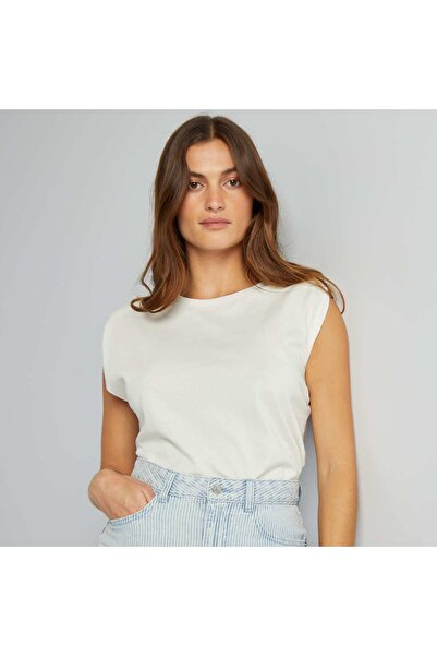 KIABI Sleeveless T-shirt WHITE