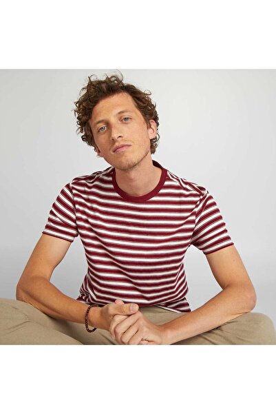 KIABI Short-sleeved striped T-shirt RED