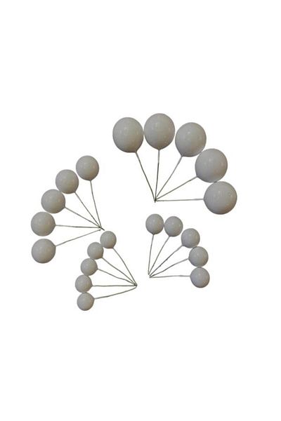 Pastaland White Matte Ball - Cake Decoration