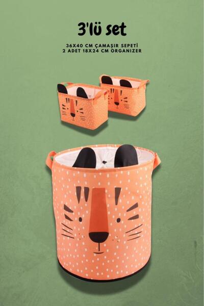 Flora Kaplan Desenli Bebek Çocuk Odası Düzenleyici Saklama Kutusu, Oyuncak Ki...