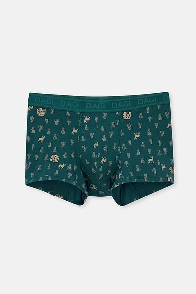 Dagi Σκούρο πράσινο 4210 Micro Modal Boxer με σχέδιο