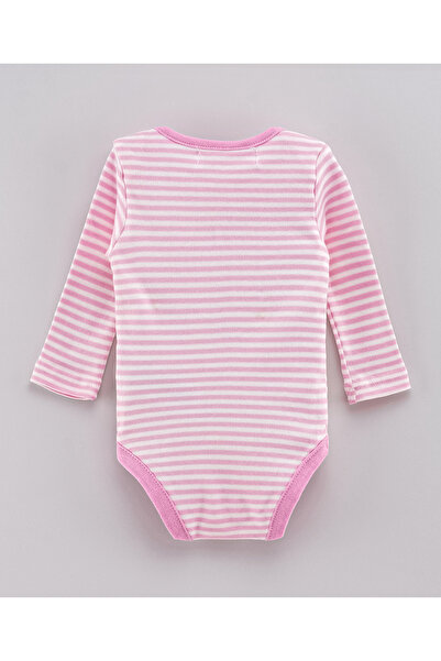 Minoti Heart Stripe Bodysuit - Pink