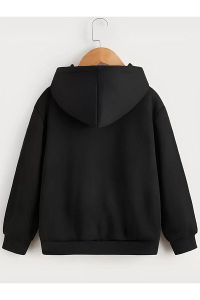 New Shine Унисекс черен суитшърт с качулка и щампа Лос Анджелис