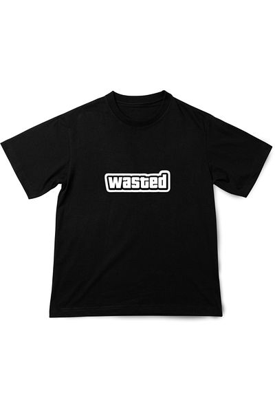 barsdepo Υπερμεγέθη μπλουζάκι GTA Wasted Text Printed, Oversize Unisex T-Shirt