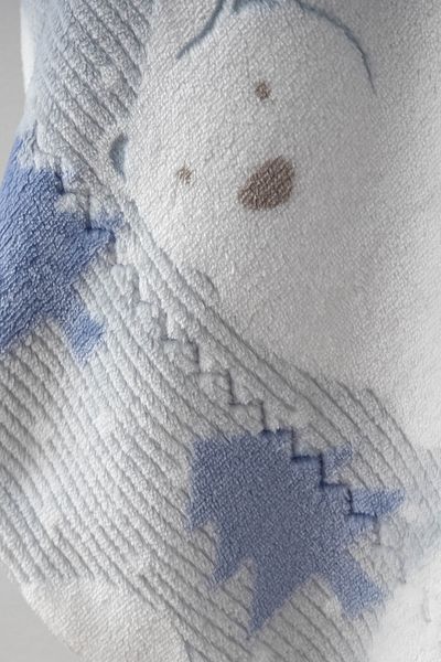 Bebitof Cute Teddy Bear Patterned Double Layer 90X110 Wellsoft Baby Blanket