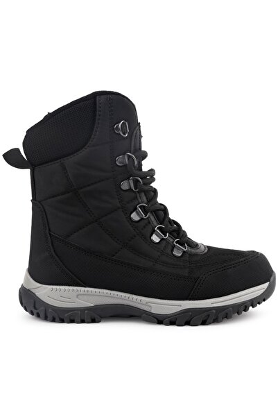 KOCAMANLAR Kids Club Shoes Felix Ortopedik Kaymaz Taban Unisex Kar Botu Çocuk Bot Siyah