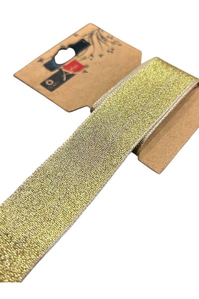 ÖZ-EL AŞ 2.5 cm 3 Mt 175 020 Pack Gold Glitter Ribbon