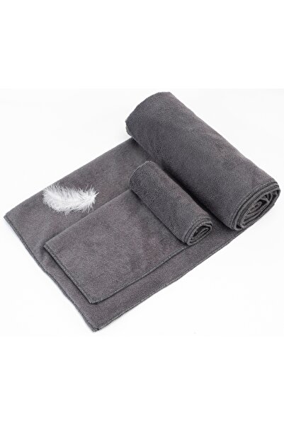 LUKCHE Microfiber Yoga Mat Havlusu, Pilates Havlusu 2 parça Köşe Cepli Ter Emici