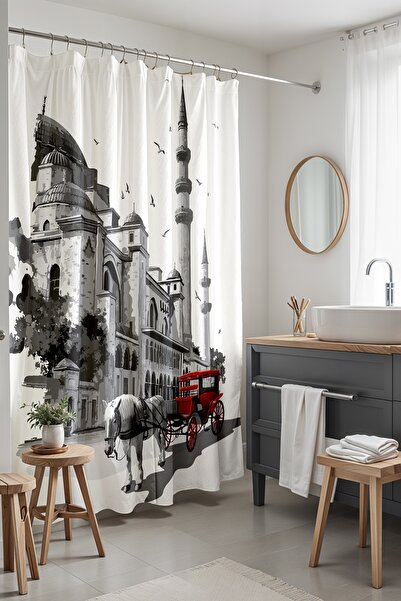 EVPANYA Штора для ванної кімнати, штора для душу з малюнком мечеті Султанахме...