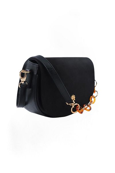 SOSELA 67-7170 Women's Black Crossbody Asymmetrical Bag