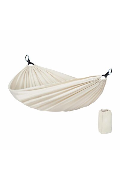 Campesnt Pamuklu Duck Kumaş Kamp Hamak Seti 230x120 Krem Yıkanabilir Isıya Da...