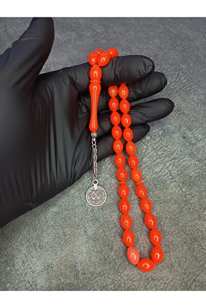 Mos Tespih مسبحة صلاة من العنبر البرتقالي الراقية