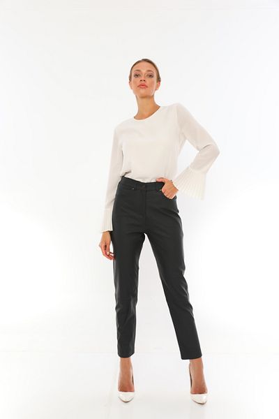 Basics&More Women's Five Pocket Leather Pants
