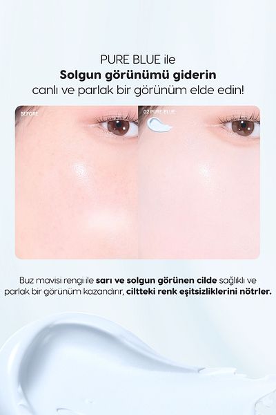 PERIPERA Tone Equalizing Cream with Vivid Appearance Peripera Filter Fit Milk Tone up (002 Pure Blue) Spf30