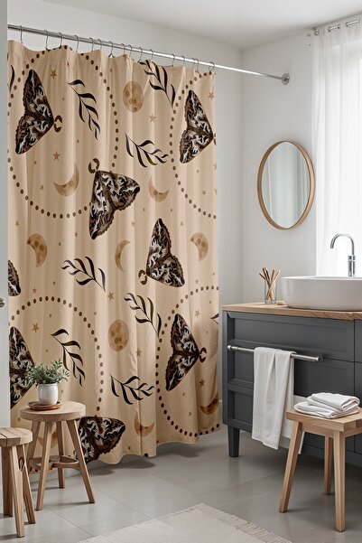 EVPANYA Bohemian Crescent Butterflies Sa deznom Tuš Penti 175x200cm