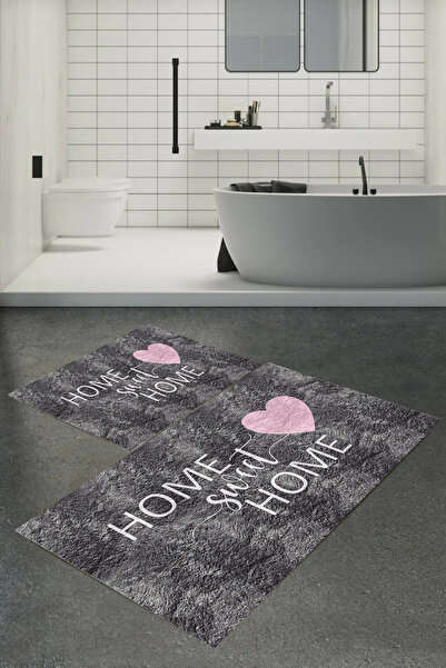 Carmine Carpet Set de 2 covorașe de baie lavabile, antiderapante, imprimate d...