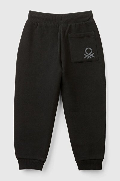 Benetton بنطال رياضي للأولاد - أسود