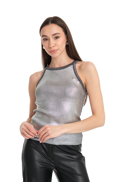 jöns since 1997 Women's Crew Neck Gray Laced Knitwear Undershirt