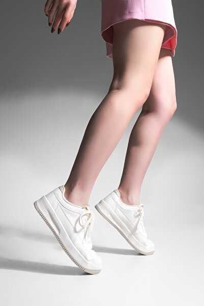 Marjin Női sneaker fűzős sportcipő Arye ECRU