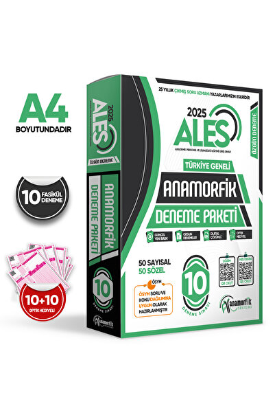 Anamorfik Yayınları 2025 Ales Özgün 10lu Deneme Paketi Yeni Nesil Türkiye Geneli Dijital Çözümlü