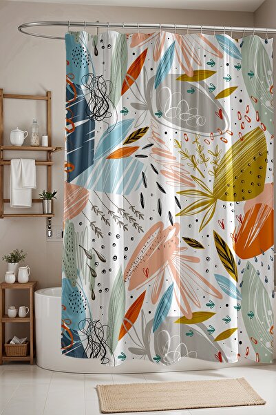 EVPANYA Занавіска для ванної кімнати, етнічна кольорова занавіска для душу з ...