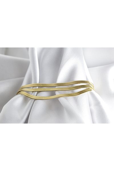 Store 3-Piece Steel Gold Bracelet