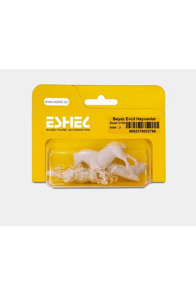 Eshel Model White Pets--1/100--3 Pieces