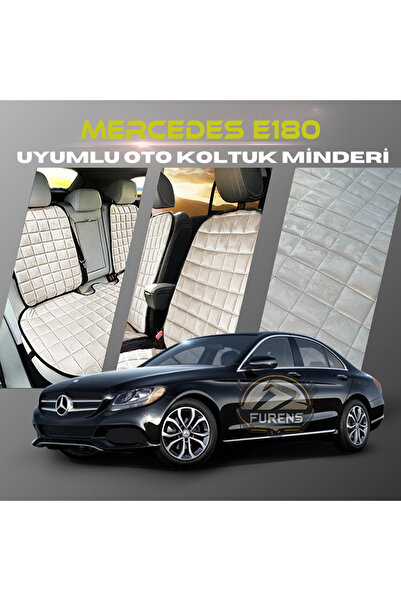 SHOOPLAA طقم وسادة مقعد السيارة باللون البيج من مرسيدس E180 مع جيوب ريش تايلا...